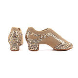 A8001-0960-LP Leopard Print/Mesh Practice/Teaching Shoe - Flex Split Sole