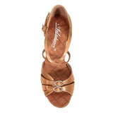 A2176N - 85 FLESH SATIN X - STRAP LATIN SHOE