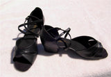 Stephanie Dance Shoes 16002 - 11X - Black Leather / Two Way Strap