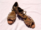 Stephanie Dance Shoes 16003 - 51X Tan Leather / Two Way Strap