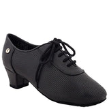 A-1001 - 11 Black Perforated Leather Ballroom Practice Shoe