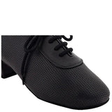 A-1001 - 11 Black Perforated Leather Ballroom Practice Shoe