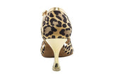 A2065N Gold & Leopard Pattern T - Strap Latin Shoe