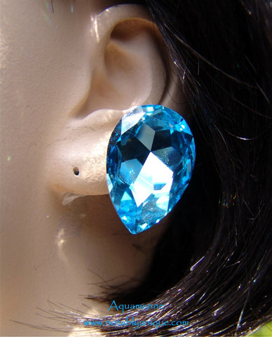 EJ 343 - B Pear Shape Earring: Aquamarine