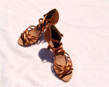 Stephanie Elite Collection Latin Dance Shoe E201 Dark Tan Satin