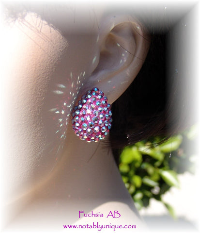 EJ 1287 Earring: Fuchsia AB