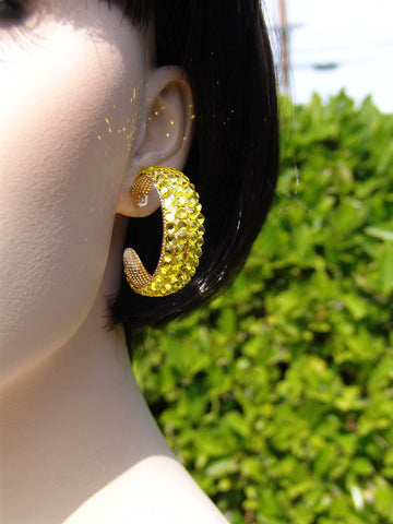 EJ 1832 Pave Hoop: Citrine