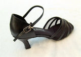 GO 4072 Black Simulated Leather / Mesh Open Toe Shoe
