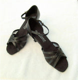 GO 4072 Black Simulated Leather / Mesh Open Toe Shoe