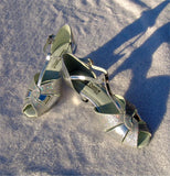 GO 4203 Silver & Silver Glitter Latin Shoe