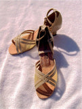 GO 7011 Tan Simulated Leather / Mesh Latin Shoe