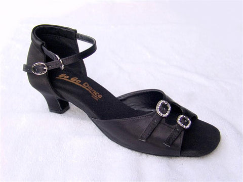 GO 7200 Black Satin Latin Shoe