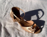 GO 7201 Tan Satin Latin Shoe