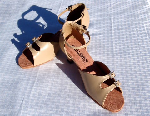 GO 7201 TL  Tan Simulated Leather Latin Shoe