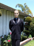 American Smooth Long Black Vest with Satin Lapels