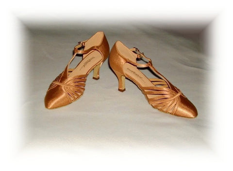 Stephanie 15015 - 65  "American Smooth"  Dark Tan Satin