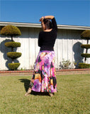 NUG 1010 - P490 Floral Print Pattern American Smooth Skirt