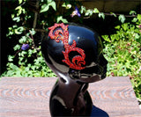 NUG T10106 Hyacinth & Fire Opal Stoned Venice Black Lace