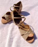 Stephanie Dance Shoes 16002-51X  -  Tan Leather / Two Way Strap