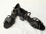Stephanie Dance Shoes 16003 - 11X Black Leather / Two Way Strap