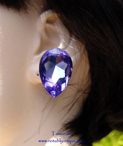 EJ 343 - B Pear Shape Earring: Tanzanite