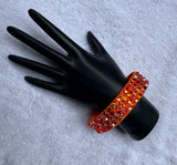 FOB Orange Stretch 4 Row Fully Stoned Bangle: SUN / FIRE OPAL/ SUN AB (SIZE 20' STONES)