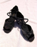 Stephanie Dance Shoes 16002 - 11X - Black Leather / Two Way Strap