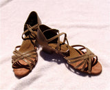 Stephanie Dance Shoes 16003 - 51X Tan Leather / Two Way Strap