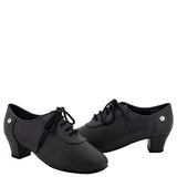 A-1001 - 11 Black Perforated Leather Ballroom Practice Shoe