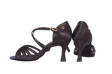 A2001N - 15 Black Satin Latin Shoe