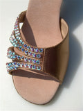 Aurora Borealis Custom Stoned Satin Shoes