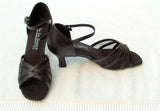 GO 4072 Black Simulated Leather / Mesh Open Toe Shoe