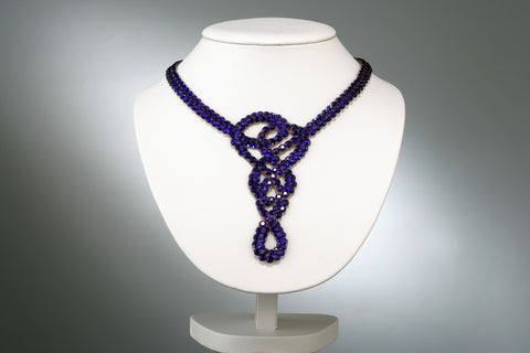 NUG - NC 11 007-02 Crystal Necklace: Cobalt Blue