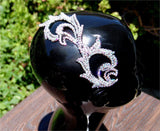 NUG T10106 Aurora Borealis Stoned Venice Black Lace Appliqué
