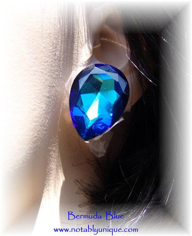EJ 343 - B Pear Shape Earring: Bermuda Blue