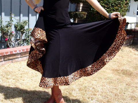 NUG 00744 Ballroom or Latin Leopard Print Skirt