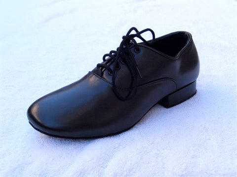 NUG Extra Wide Black Leather Ballroom Shoe