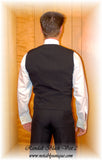American Smooth Black Vest with Satin Lapels
