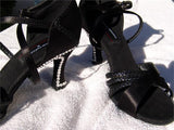 Aurora Borealis Custom Stoned Satin Shoes