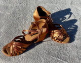 Stephanie Dance Shoes 16006 - 65 006 - Dark Tan Satin / Two Way Strap